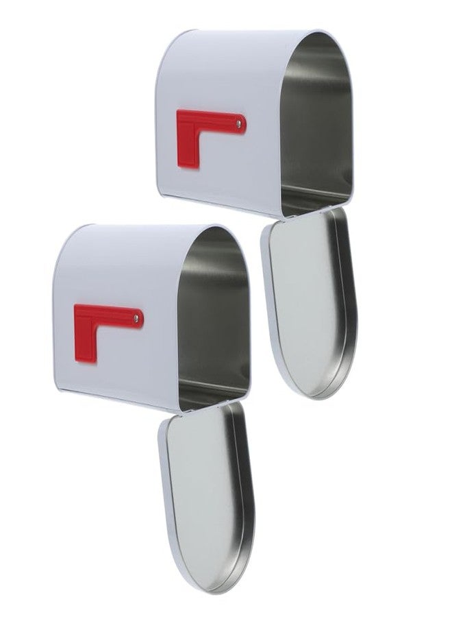 TOPPERFUN 2Pcs Mini Mailbox, 6.13x4.40x3.69in Tinplate Kids Mailbox, Present Mail Box Decorative Outdoor Tin Box Letter Can for Role Playing and DIY Handicraft - Image 1